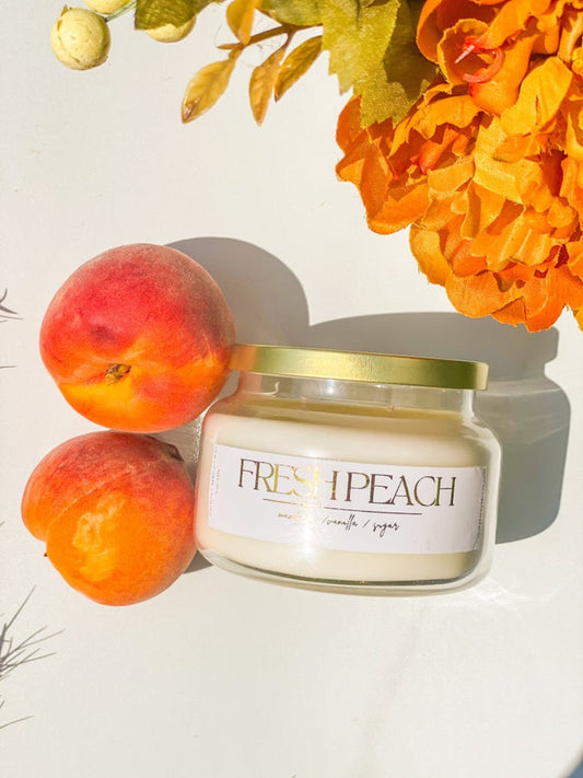 Fresh Peach Apothecary Candle